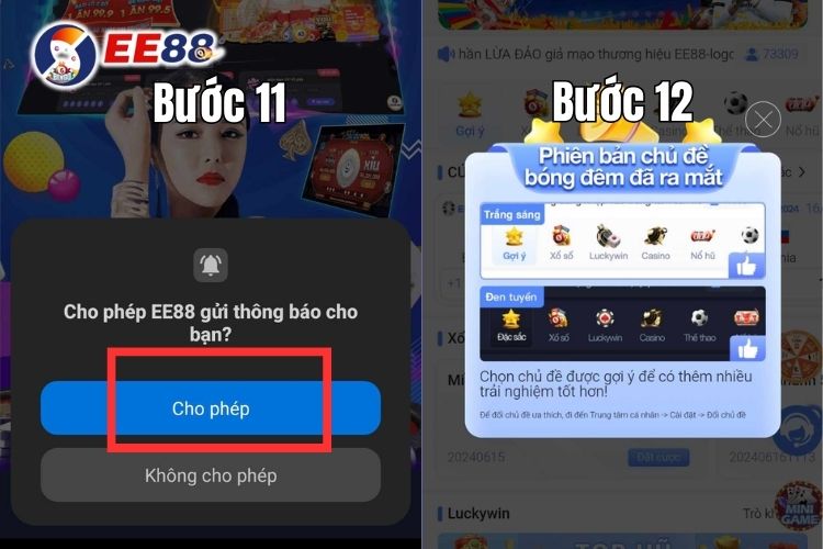 Cuối cùng người dùng hãy cho phép ứng dụng thông báo đến người dùng
