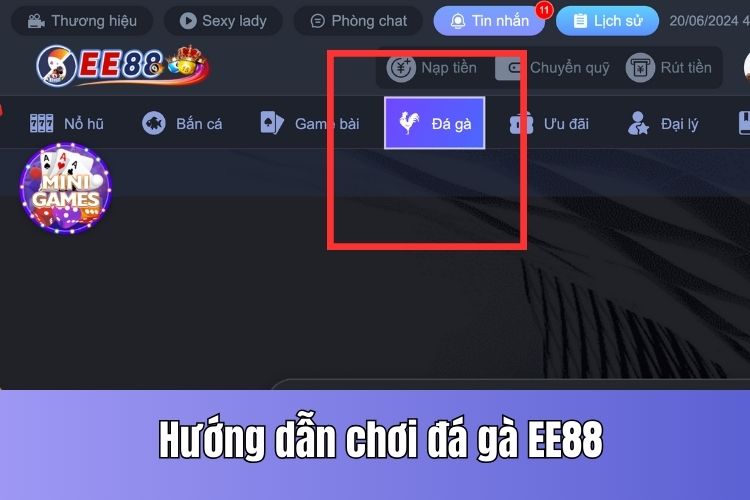 Hướng dẫn tham gia chơi đá gà trực tiếp tại EE88