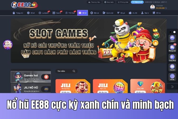 Nổ hũ EE88 cực kỳ xanh chín và minh bạch