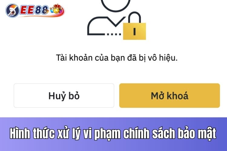 Hình thức xử lý nào nếu người dùng không tuân thủ các chính sách bảo mật?